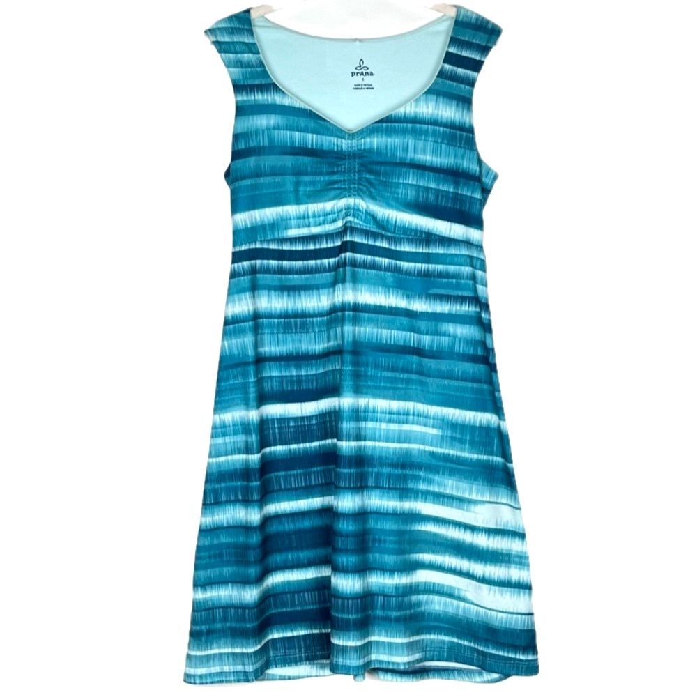 Prana Dress Size S Teal Blue Outdoor Casual V-Neck Sleeveless Stretch Pullover